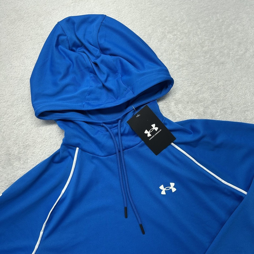 Under Armour Hoodie Womens S Blue Pullover Lightweight Stretch Logo Athletic